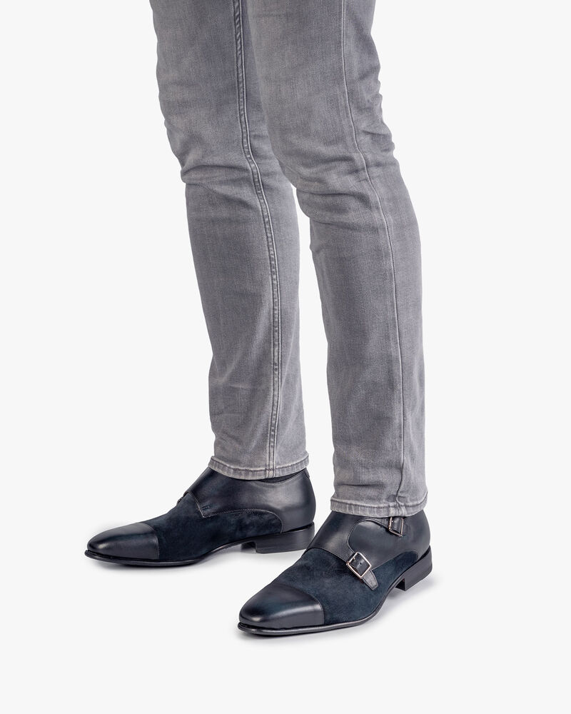 Dubbele gespschoen donkerblauw