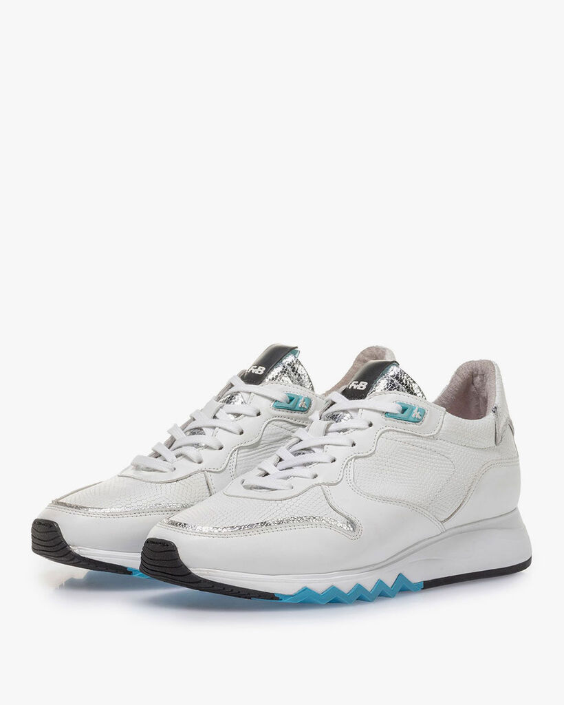 White calf leather sneaker