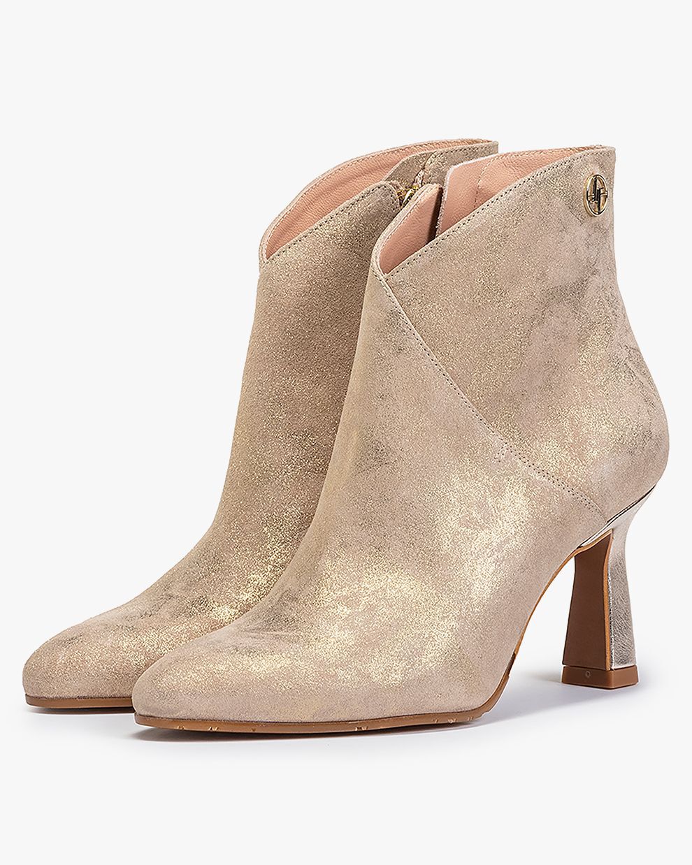 Gold suede boots hot sale