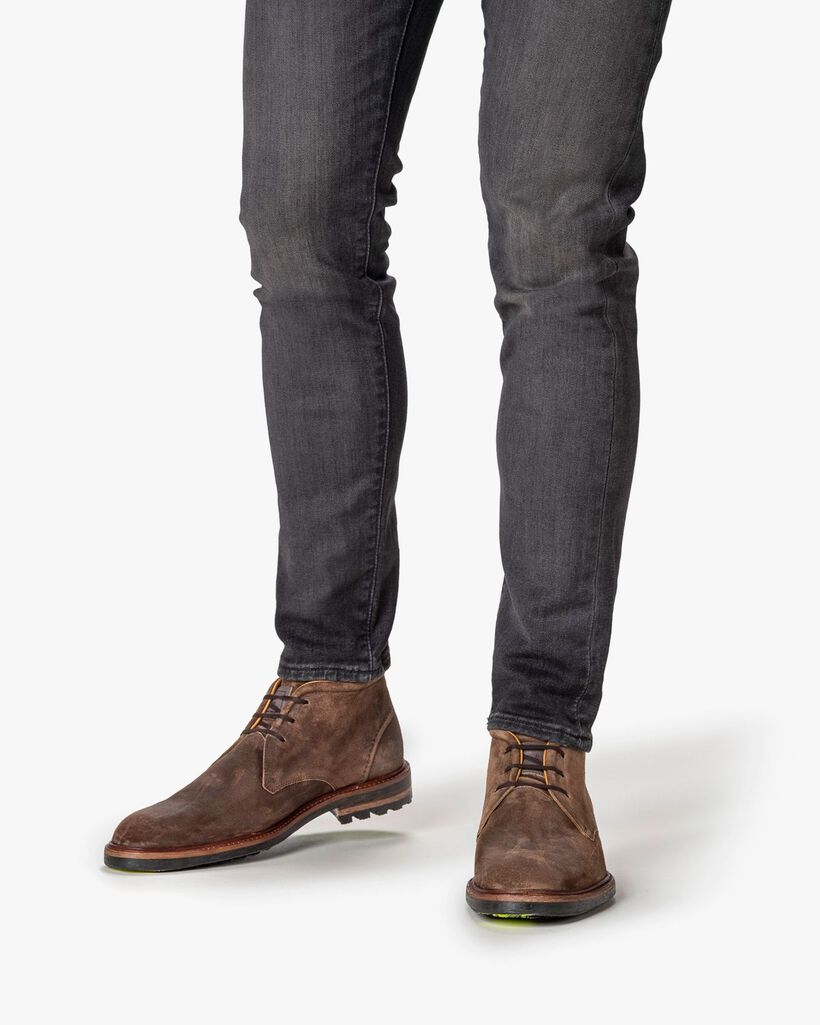 Veterboot su&egrave;de cognac