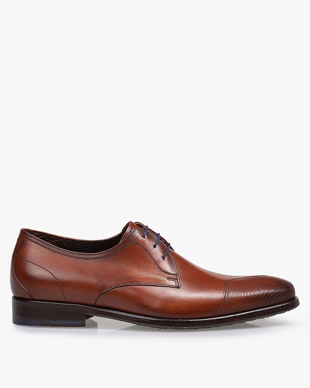 Lace up shoes men De Stijler 32.00 Dark cognac Floris van Bommel