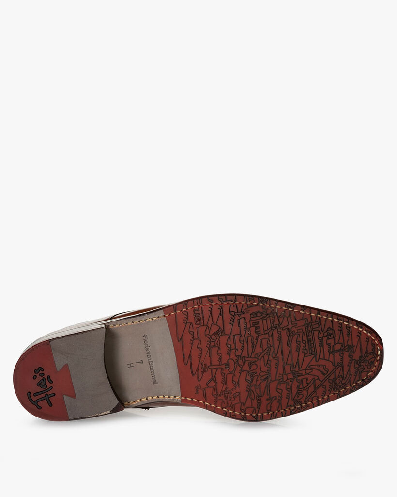 Veterboot kalfsleer donker cognac