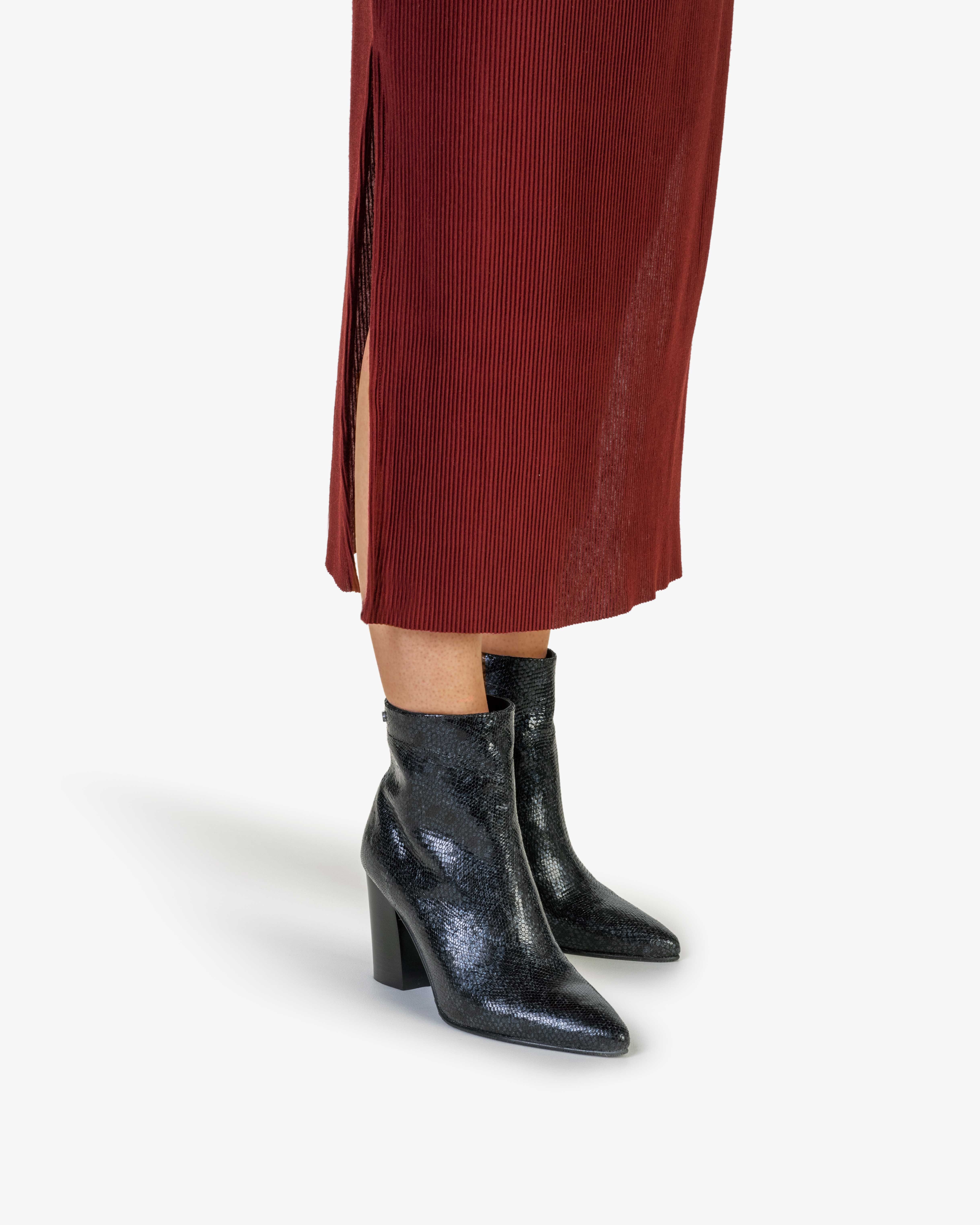 Enkellaars metallic print blauw SFW-50041-40-01 | Floris van Bommel Women®