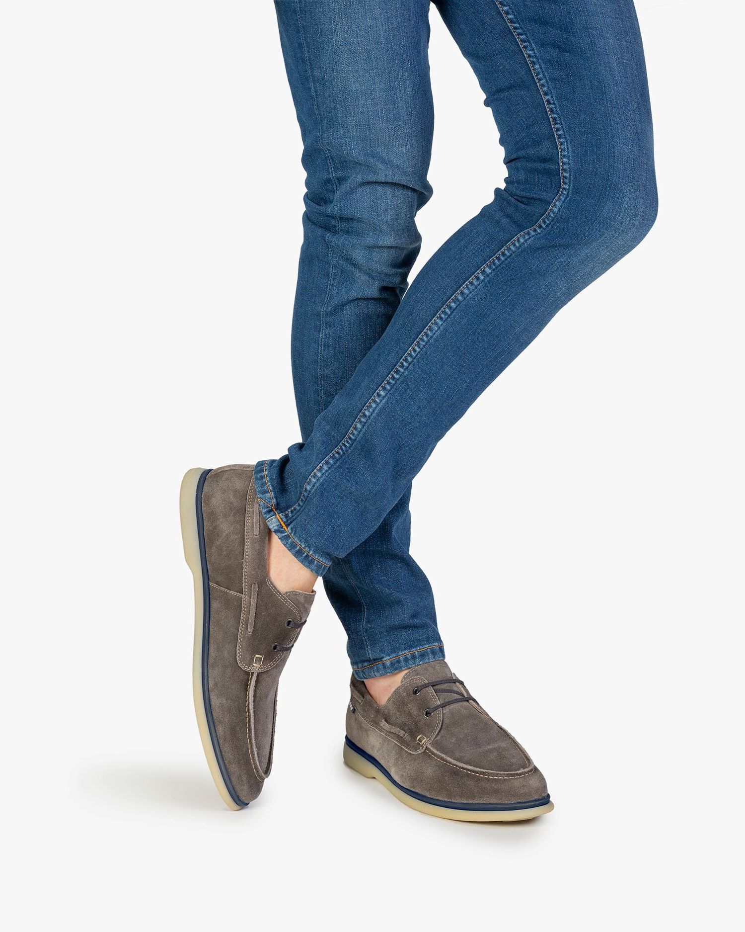 Bootschoen suède donkergrijs SFM-30202-31-01 | Floris van Bommel®