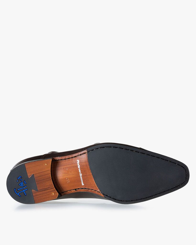 Monk strap calf leather brown