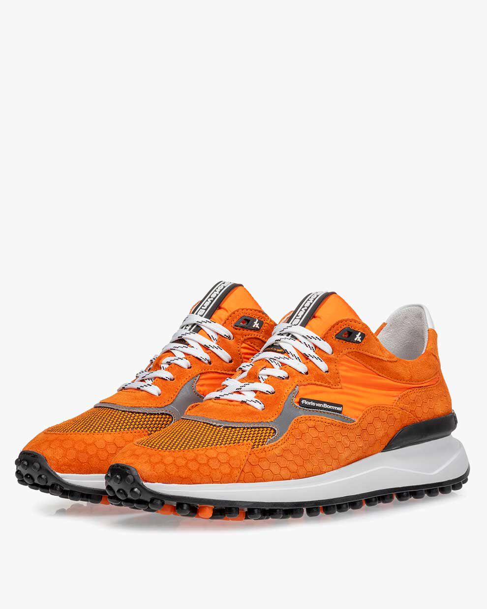 Noppi EK sneaker suède oranje | Floris van Bommel Official®