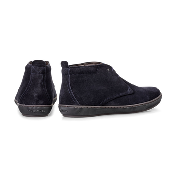 Lace boot suede dark blue