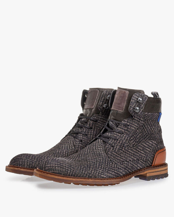 Crepi boot grijs met print