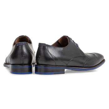 Veterschoen zwart kalfsleer