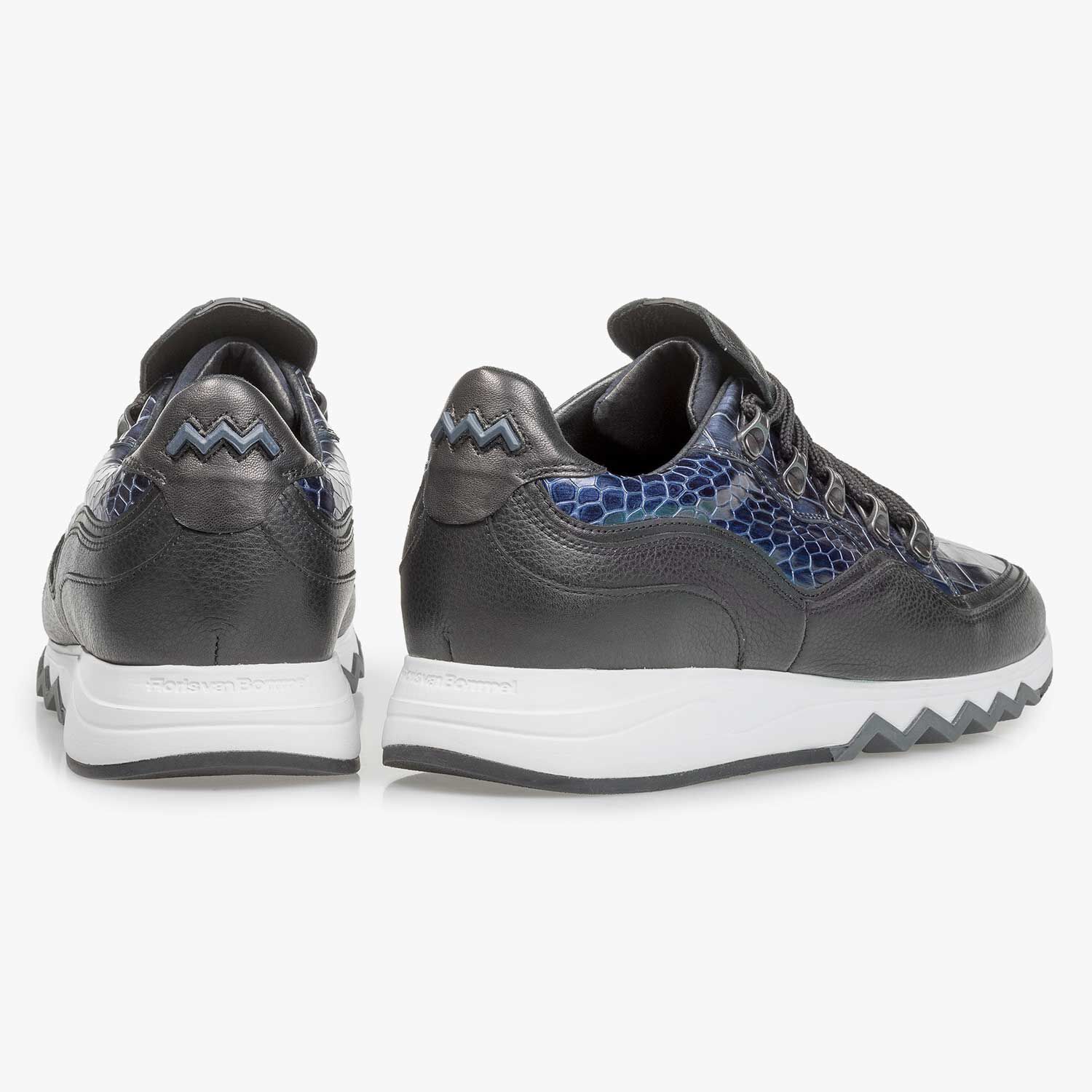 Premium blue metallic sneaker 16394 00 Floris van Bommel Official