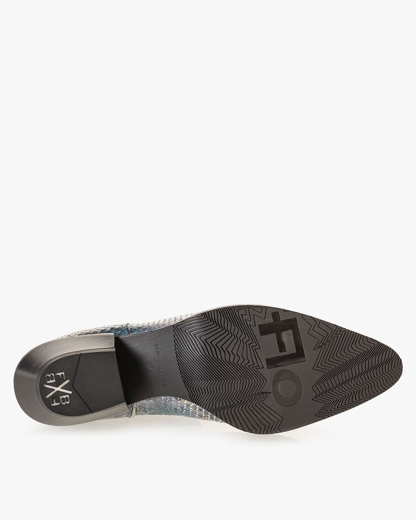 Boot geprint leer blauw