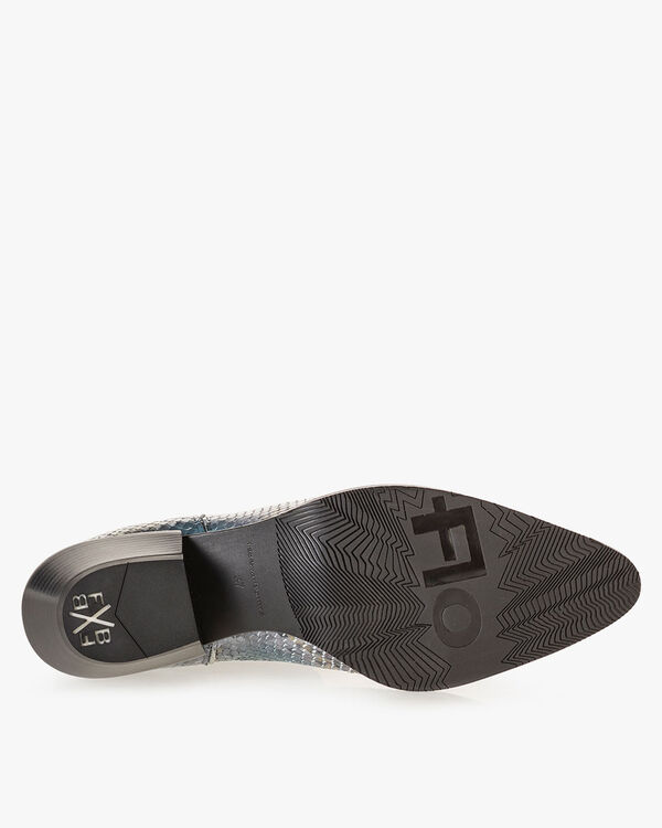 Boot geprint leer blauw