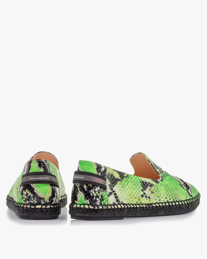 Fluorescent green espadrilles