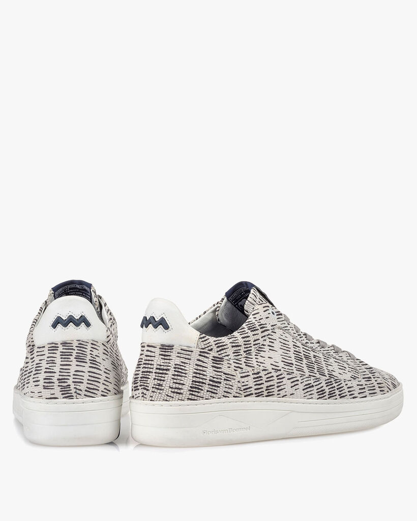 Sneaker nubuck leather black/white