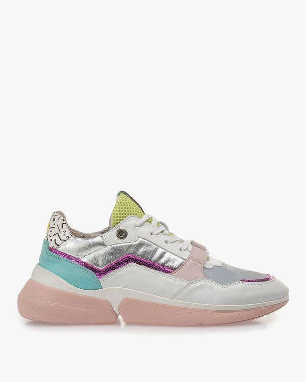 Multi-colour leather sneaker
