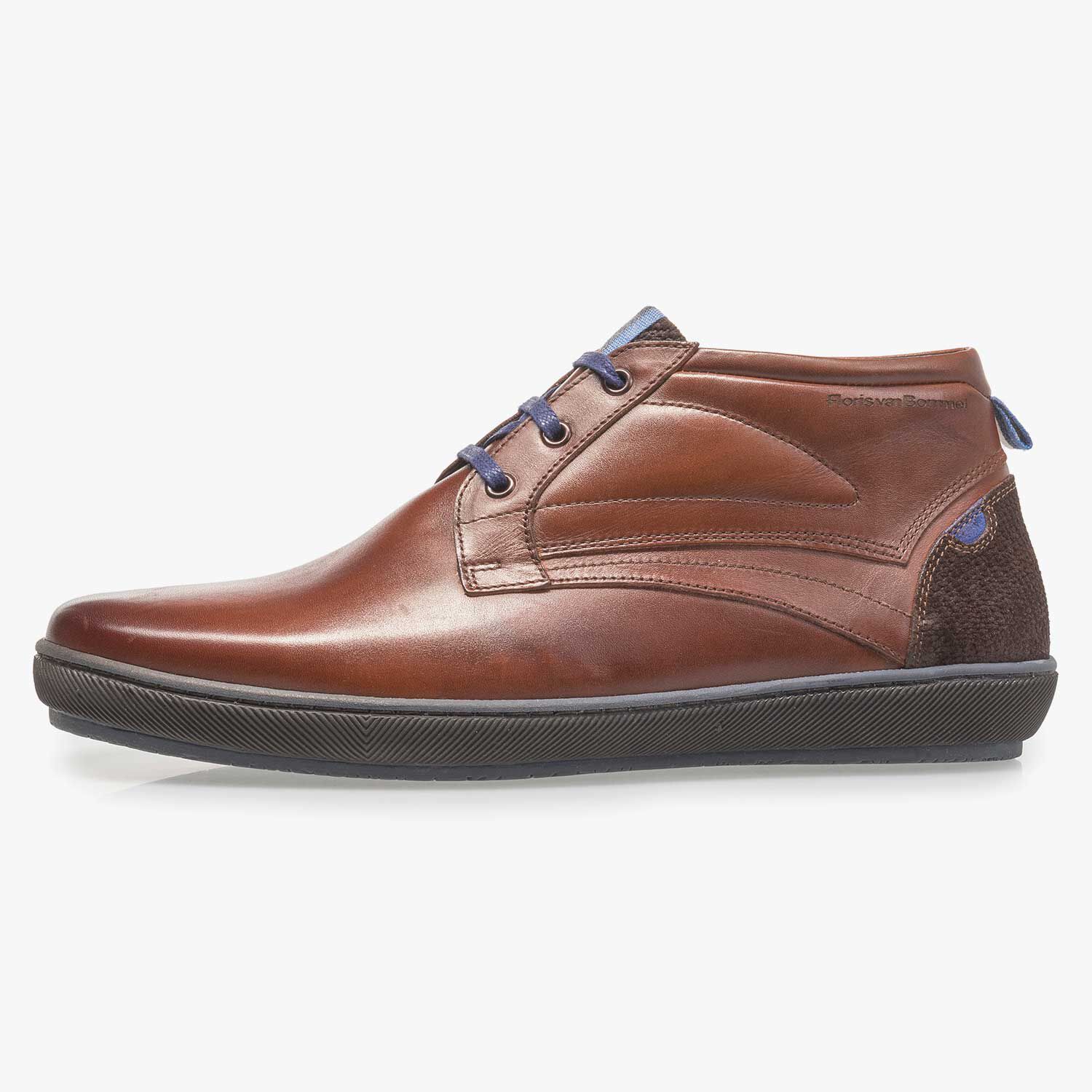 Cognac coloured calf leather lace shoe 10074 15 Floris van Bommel Official