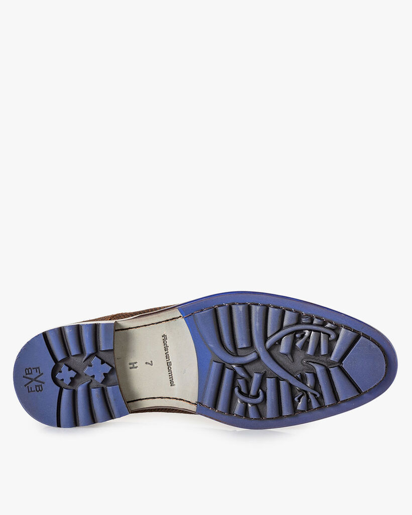 Boot met print cognac