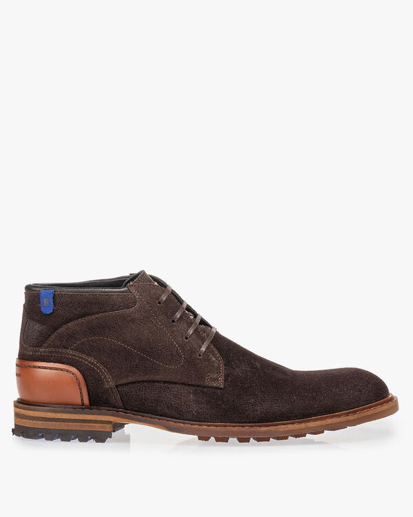 Crepi boot brown suede leather
