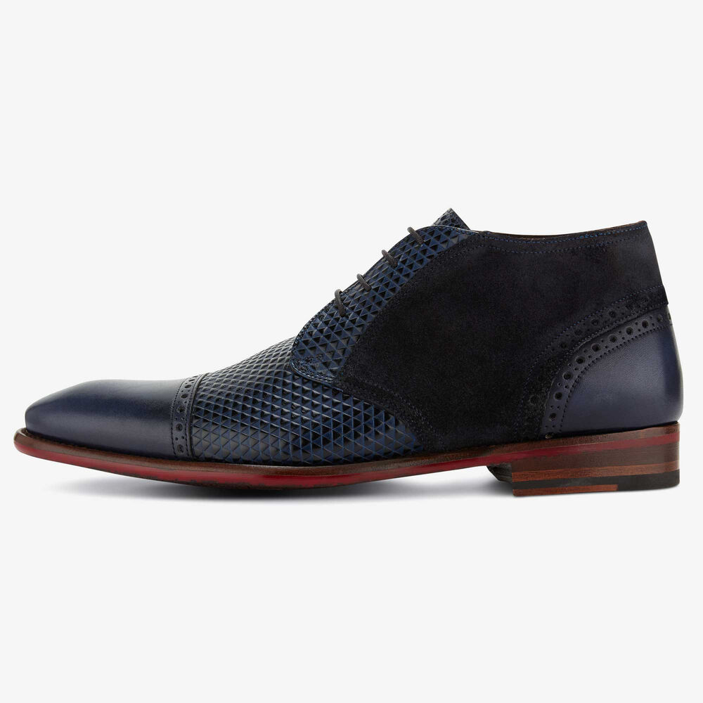 Floris van Bommel blue men’s lace boot