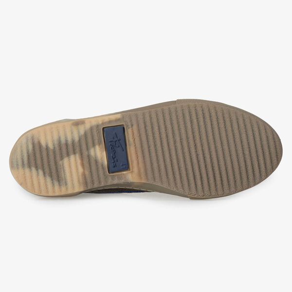 Floris van Bommel bruine leren snakeprint heren sneaker