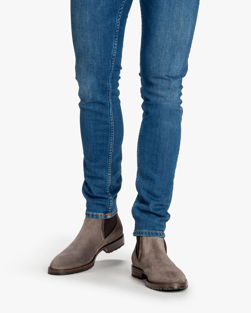 Chelsea boot su&egrave;de taupe