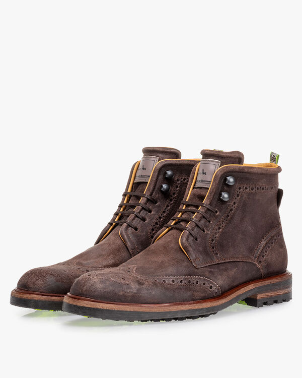 Veterboot su&egrave;de donkerbruin