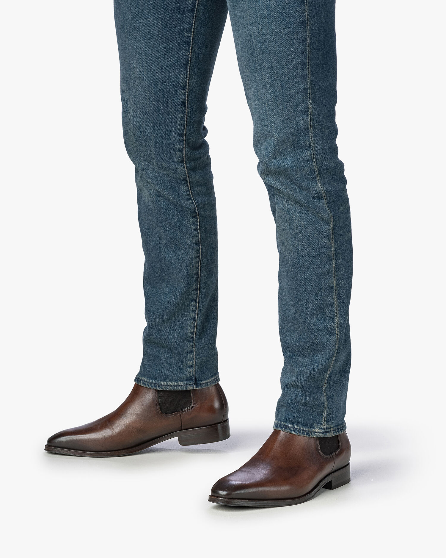 Chelsea boots heren Raffa 09.01 Donkerbruin | Floris van Bommel
