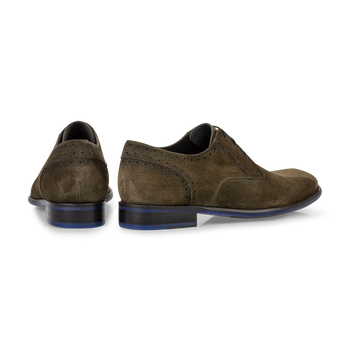Veterschoen su&egrave;de donkergroen
