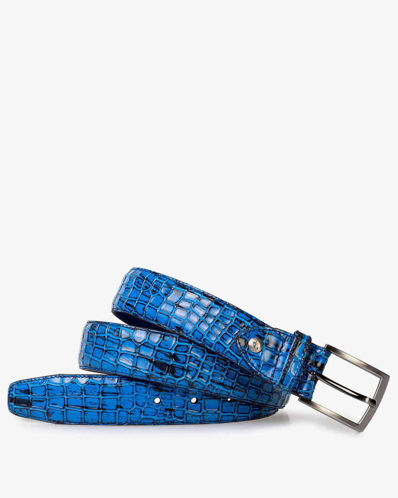 Riem lakleer blauw
