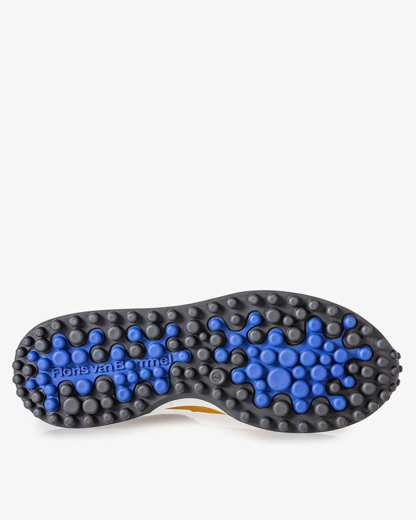 Noppi sneaker blauw/geel