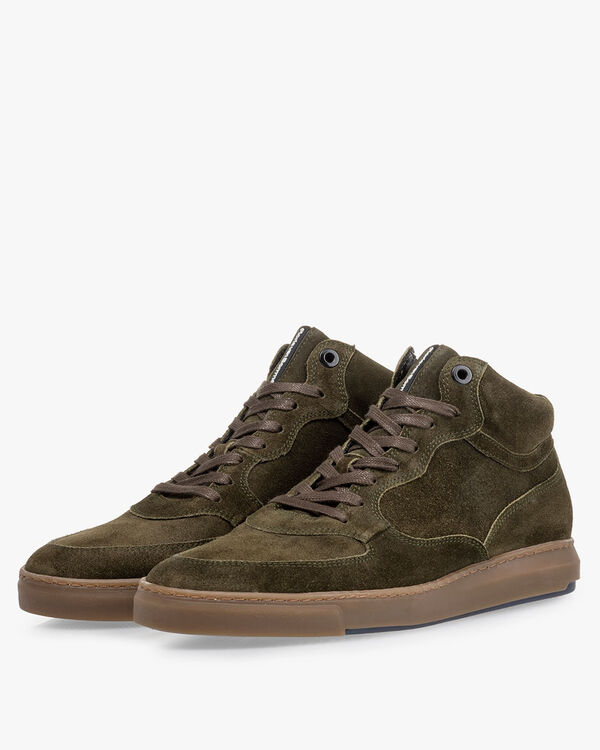 Sneaker suede dark green