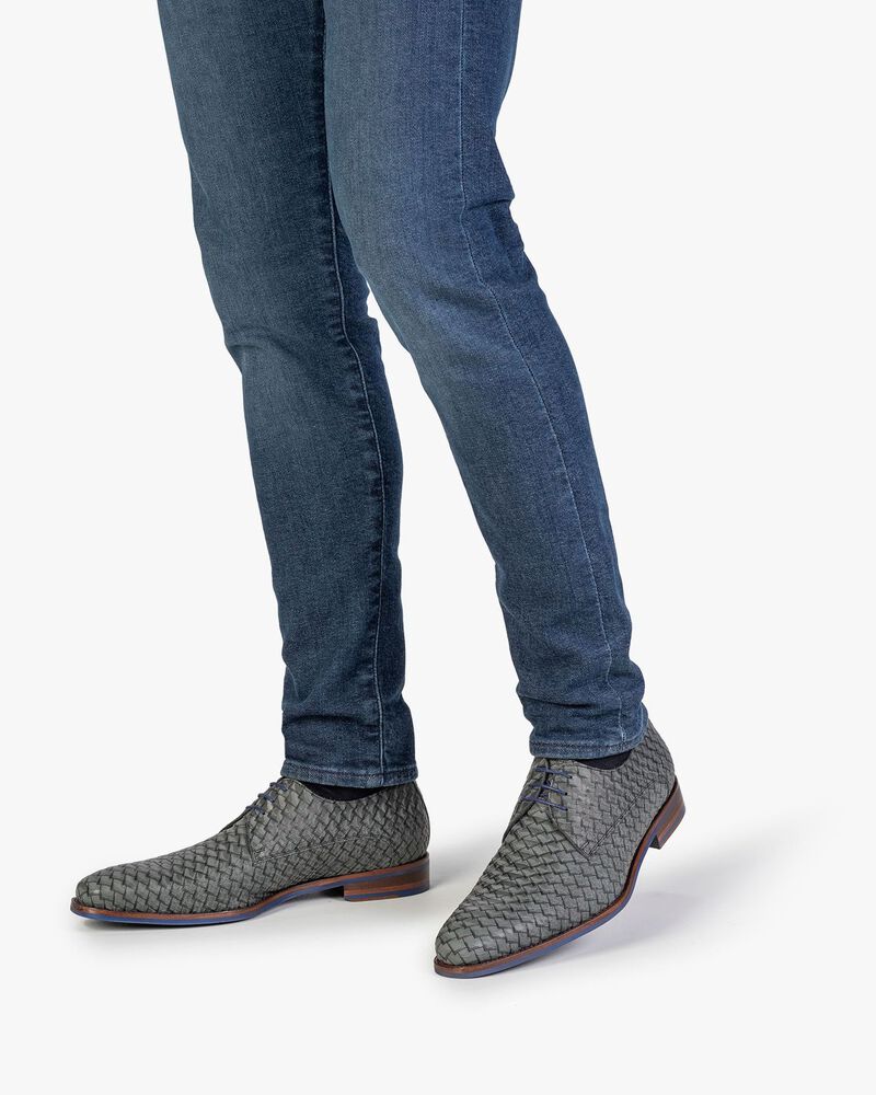 Veterschoen groen nubuckleer