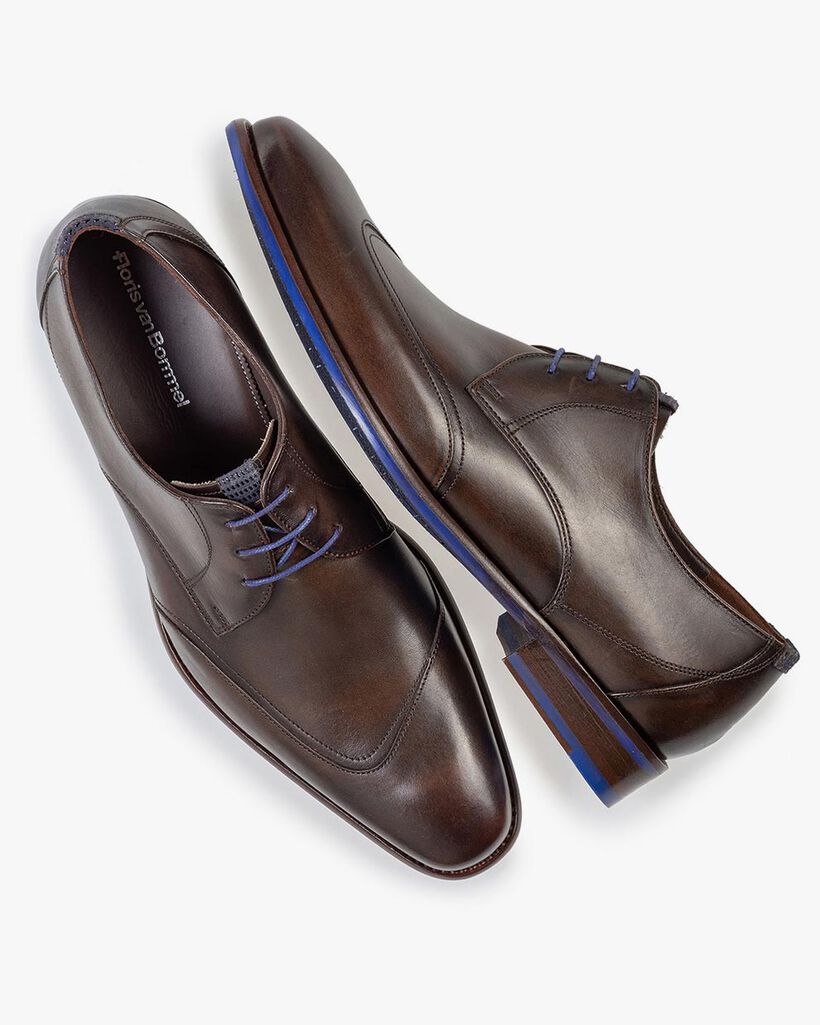 Veterschoen donkerbruin kalfsleer