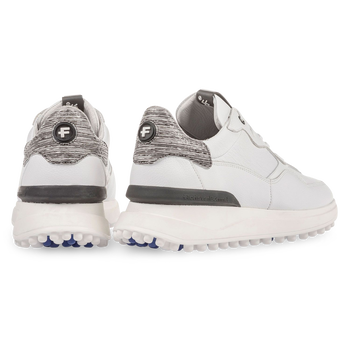 Witte kalfsleren sneaker met structuur