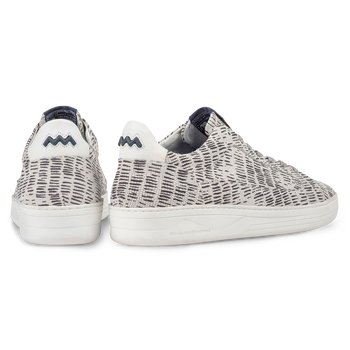 Sneaker nubuck leather black/white