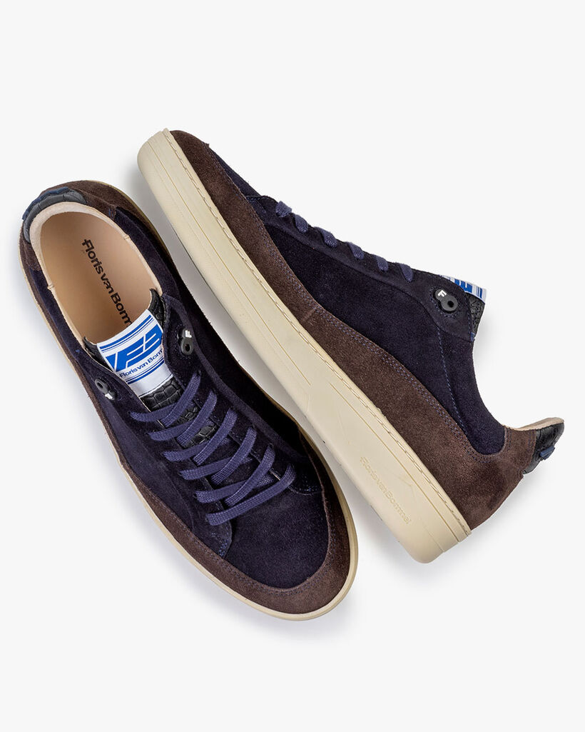 Sneaker su&egrave;de blauw