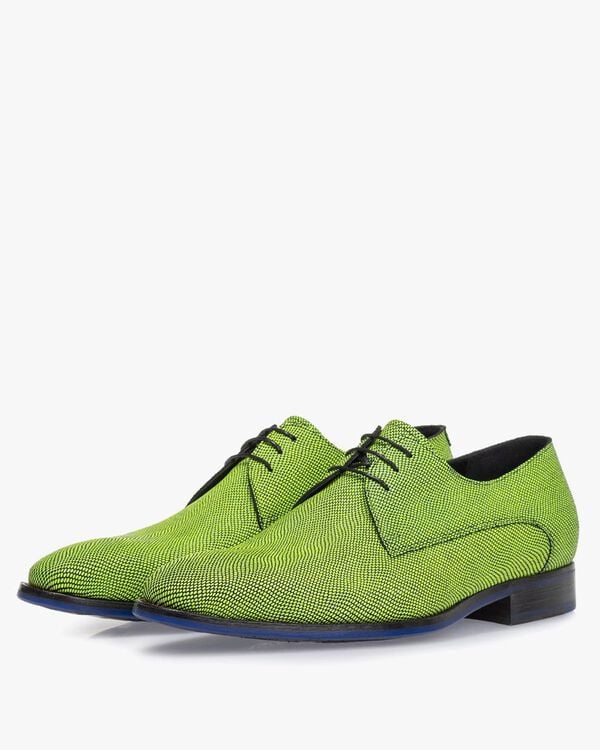 Veterschoen geprint su&egrave;de geel