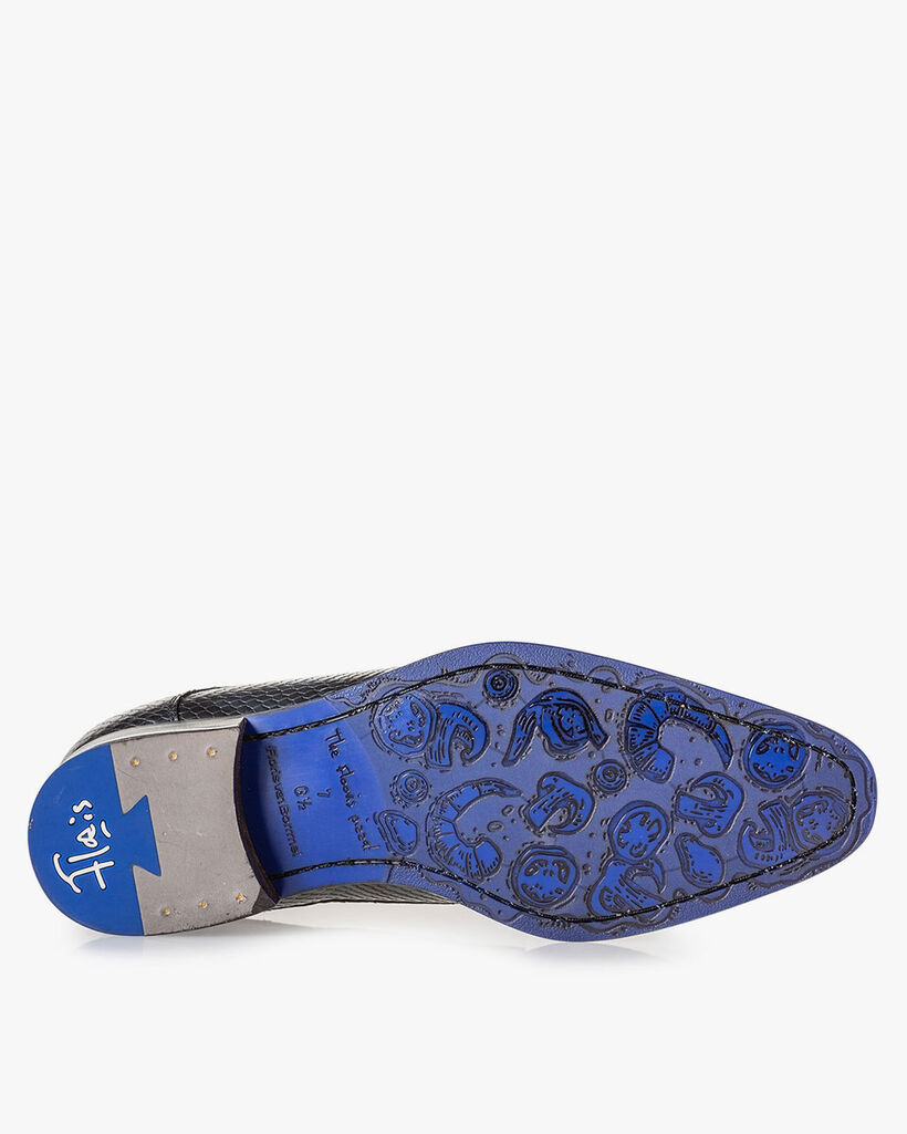 Veterschoen metallic grijs