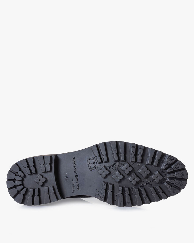 Lace boot suede black