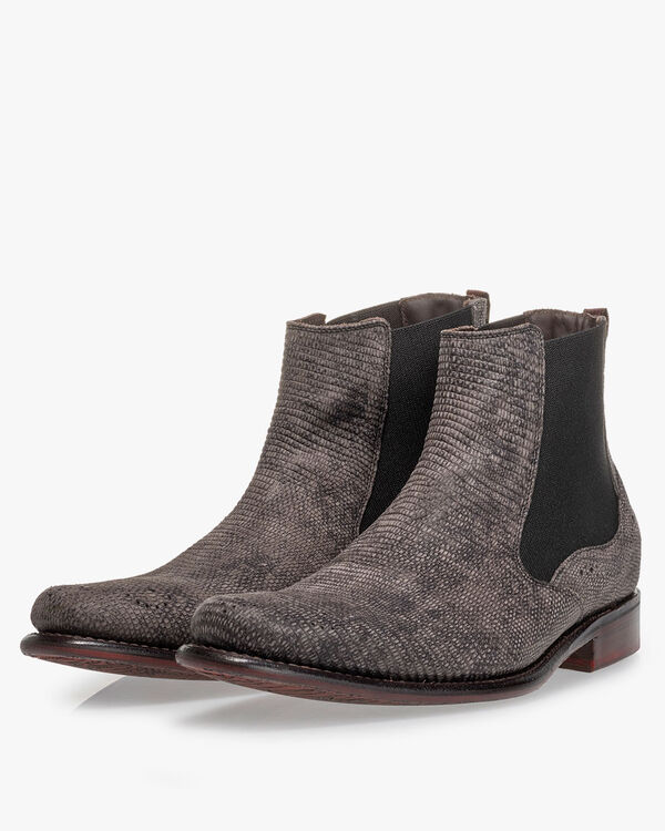 Chelsea boot su&egrave;de donkergrijs