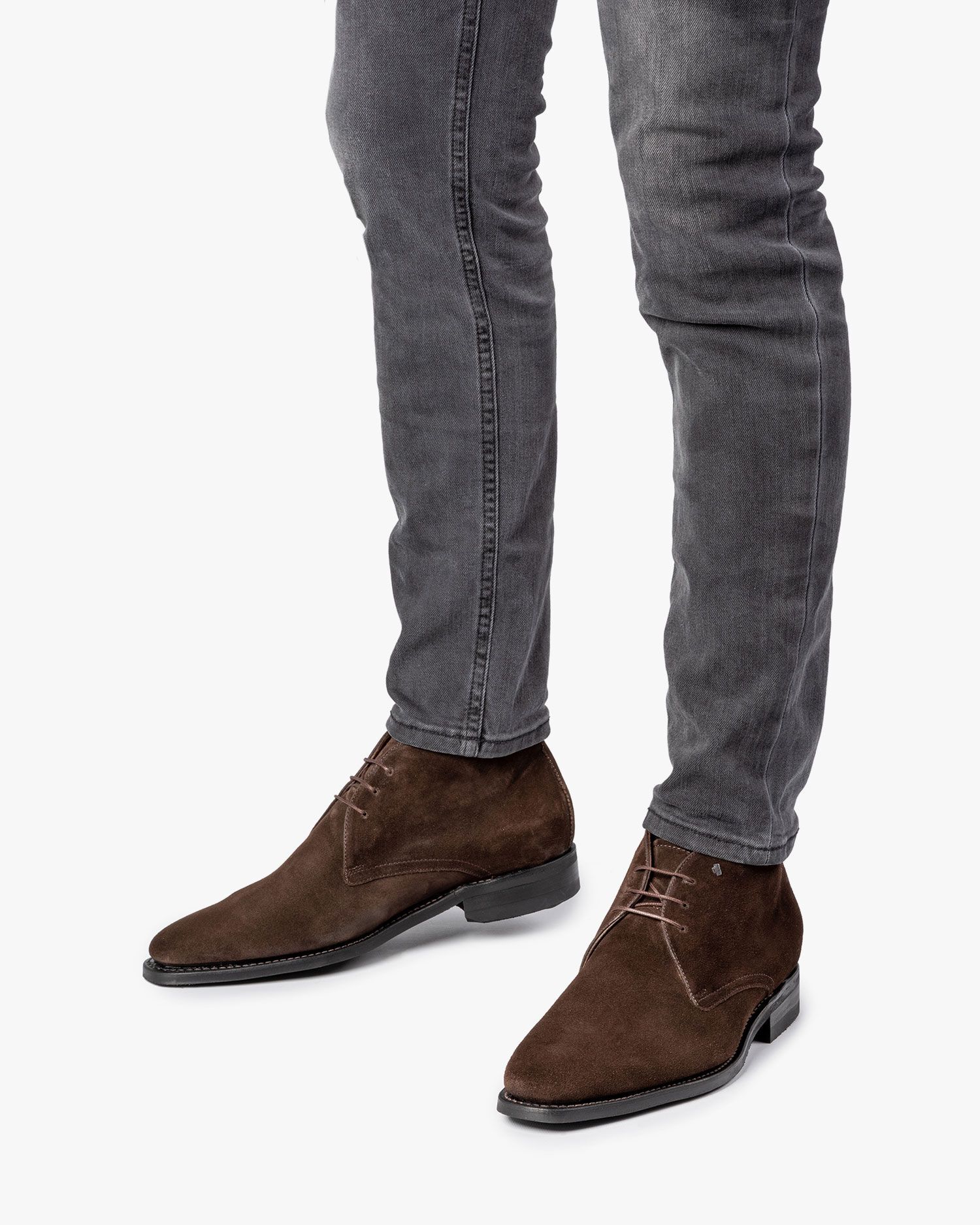 Bruine suède veterboots - Heren | MANFIELD