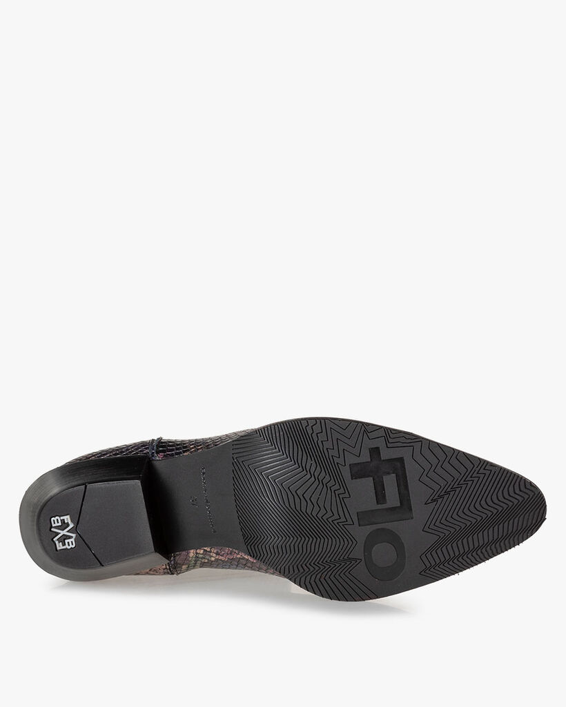 Chelsea boot metallic print roze