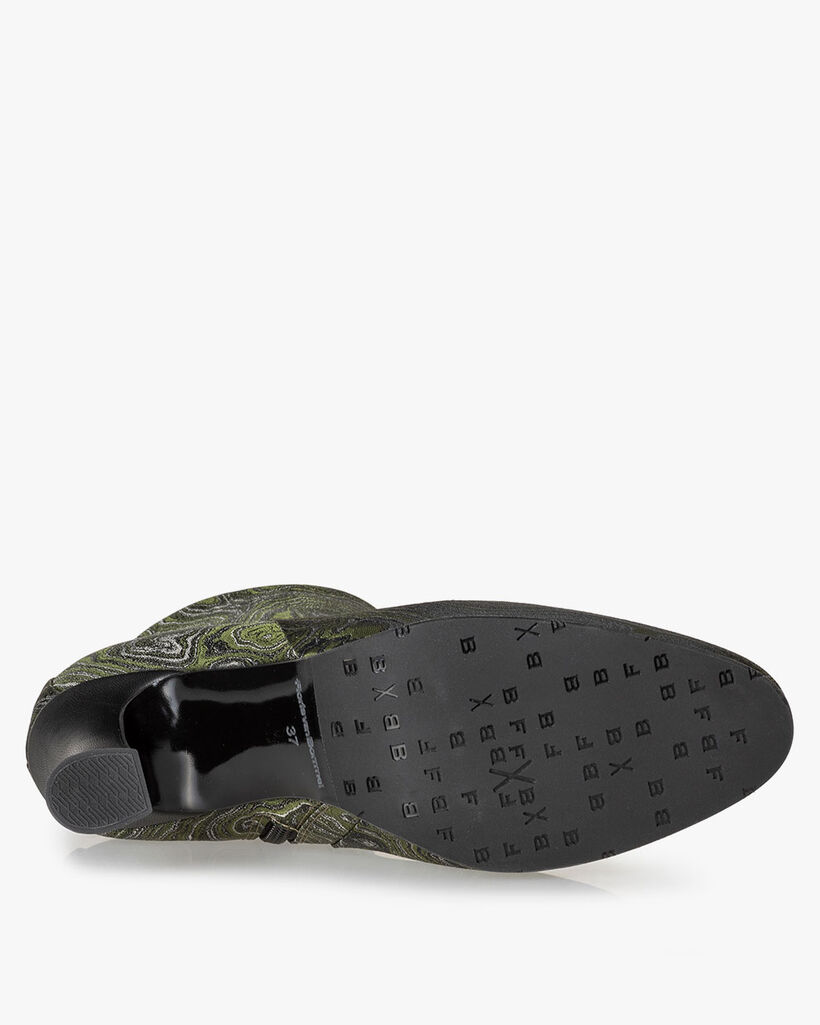 Ankle boot print green