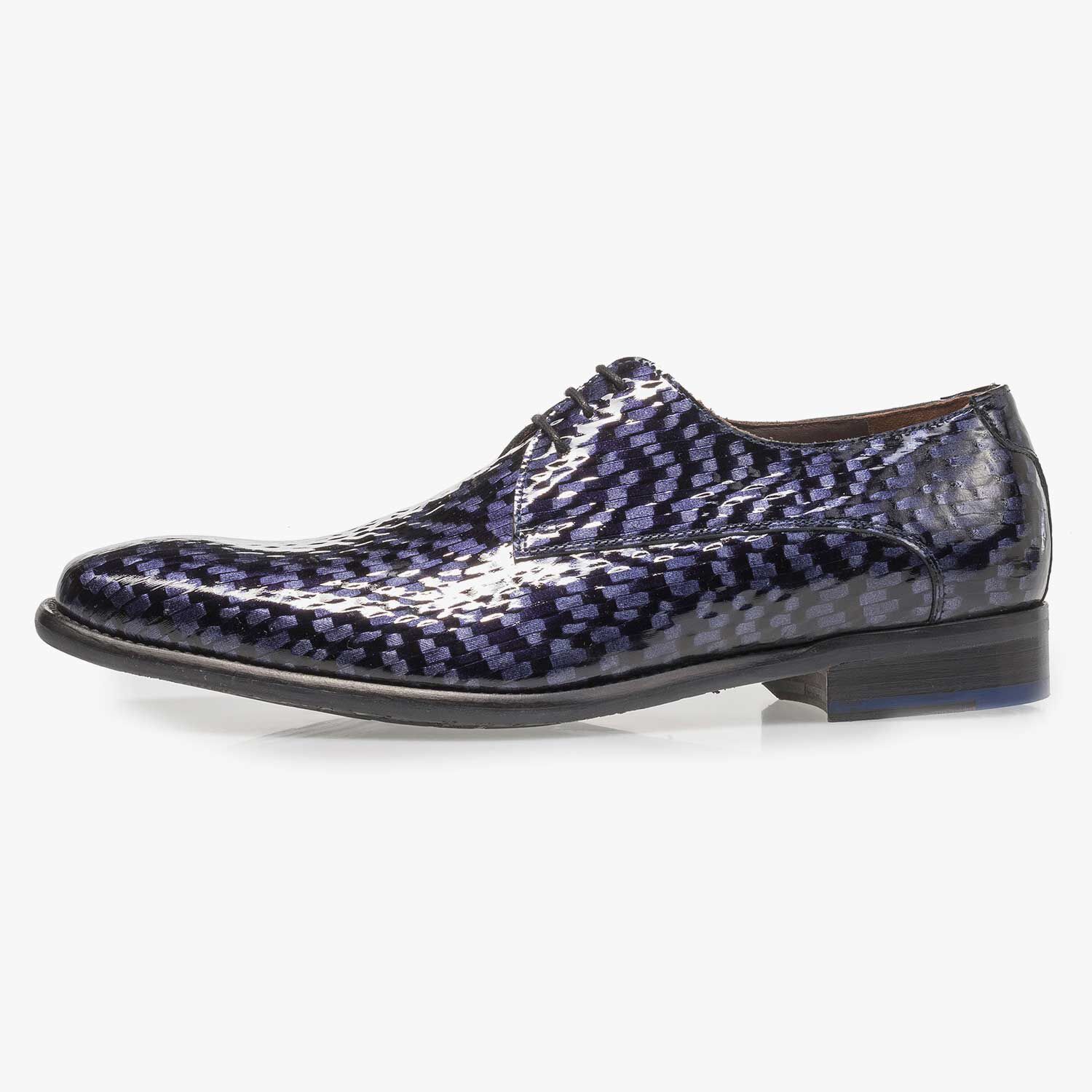 Premium blauwe lakleren veterschoen 18123 02 Floris van Bommel Official
