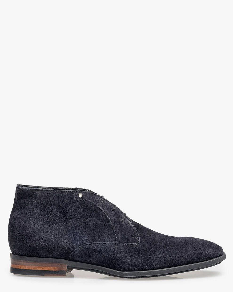 Blauwe suède veterschoen SBM-50027-41-01 | Van Bommel Official®
