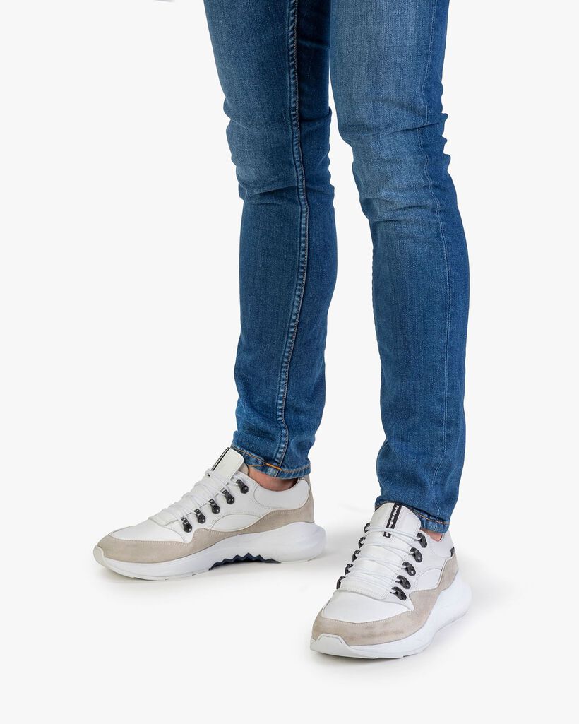 Bulki sneaker wit leer