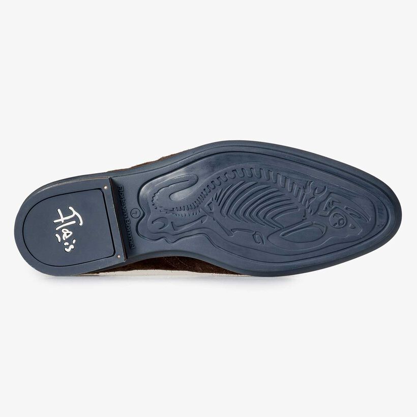 Bruine brogue veterschoen van su&egrave;de