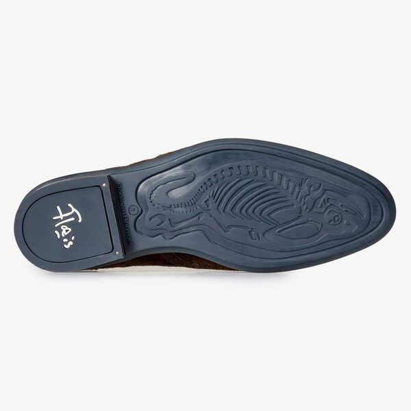 Bruine brogue veterschoen van su&egrave;de