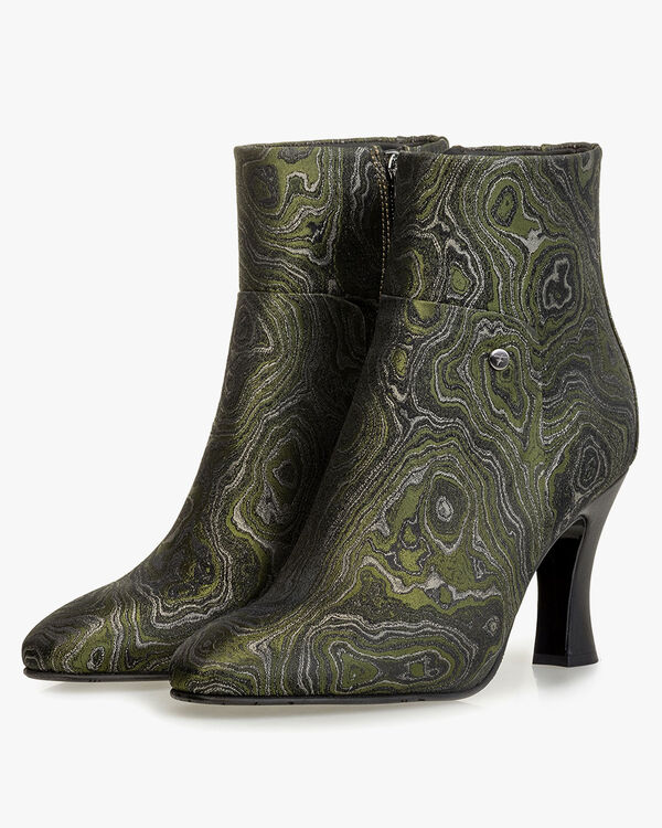 Enkellaars print groen