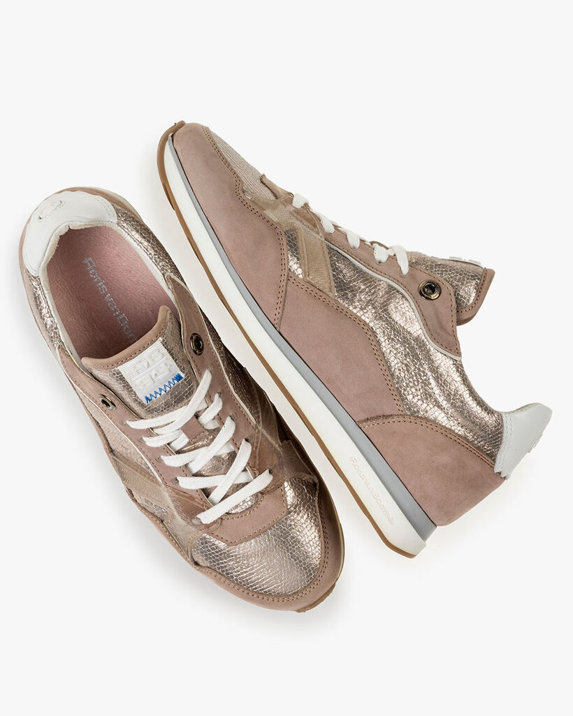 Sneaker nubuck leather beige